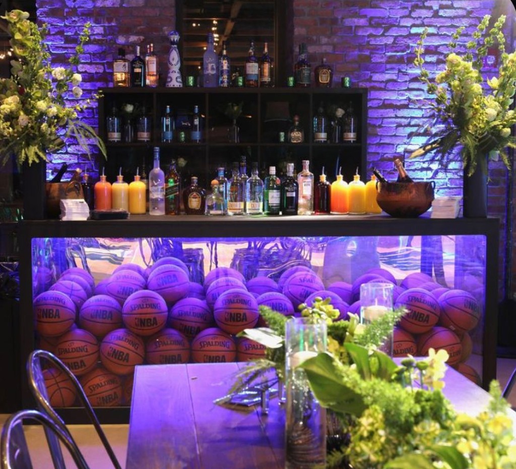 Celebration setup featuring balloons and party décor